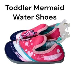 NWT Aqua Leisure Sun Smart Pink Seahorse Water Shoes Toddler Size Medium (7-8)